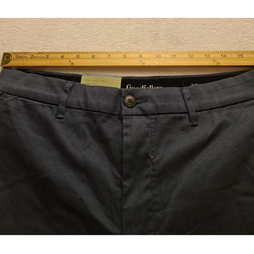 Goodfellow & Co Men's Slim Fit Comfort Wear Chino Pants Blue 34x32 New NWT